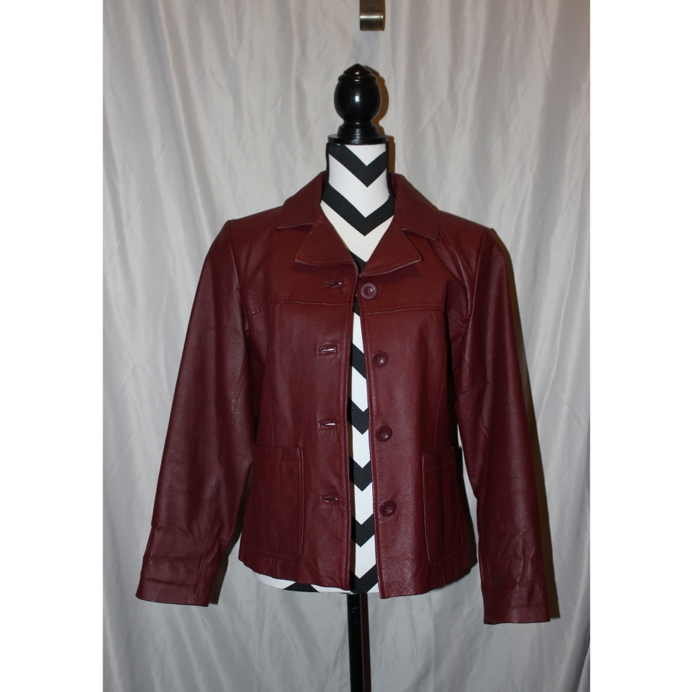 Bagatelle Deep Red Leather Jacket